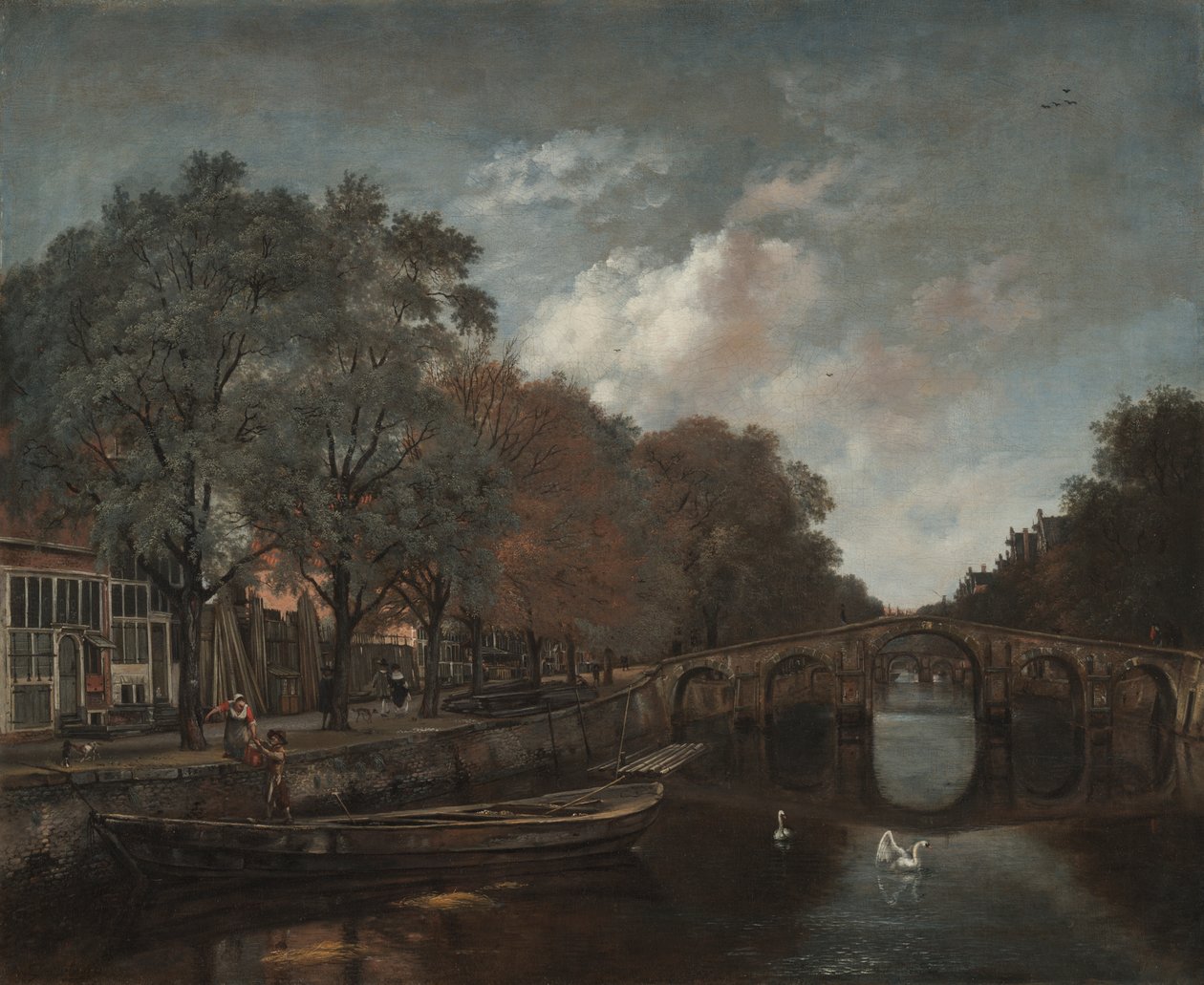 Herengracht, Amszterdam, 1661 körül (olaj, vászon) alkotó: Jan Wijnants