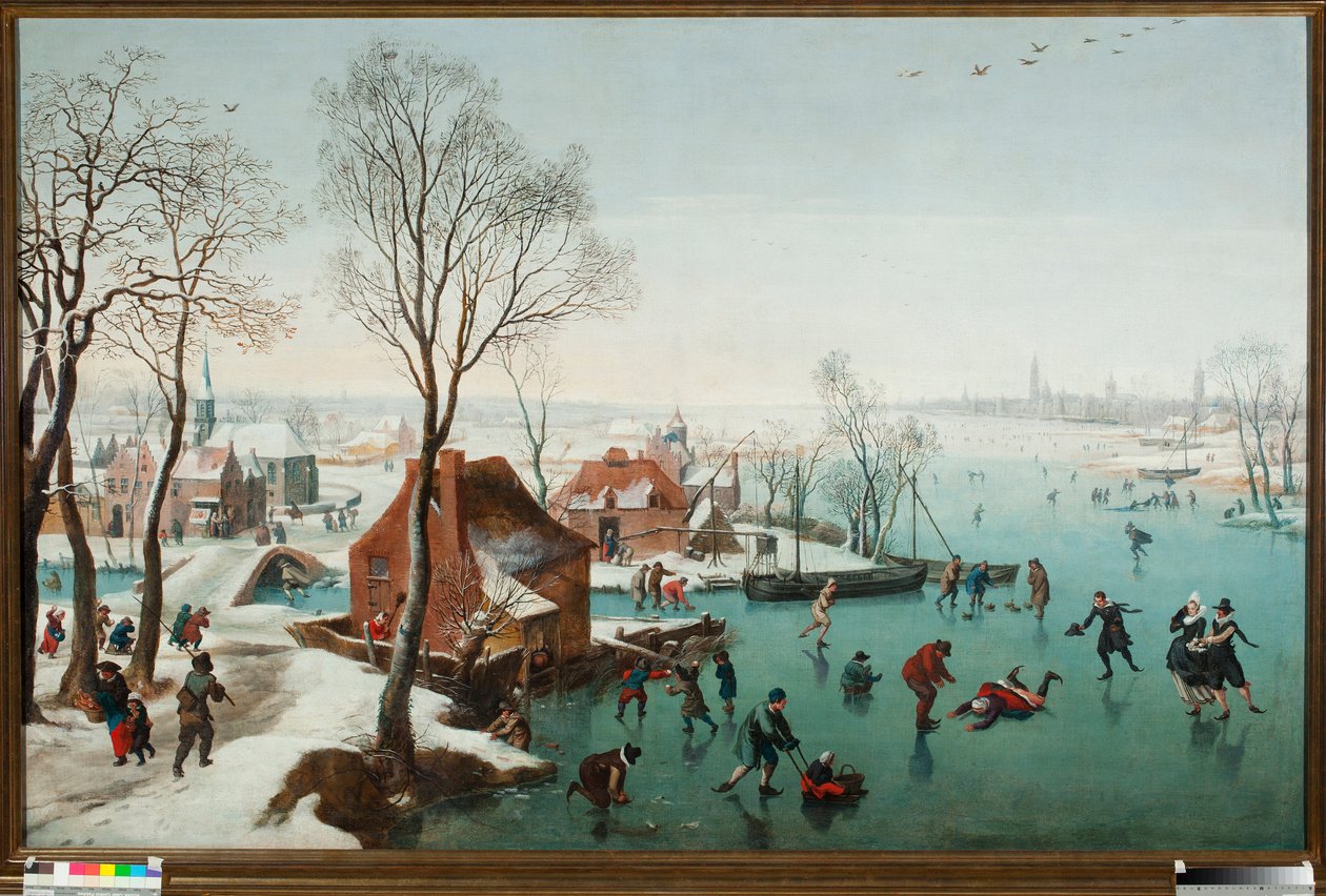 December, korcsolyázók a tavi gélen (December, korcsolyázók a jeges tavon) Jan Wildens (1586-1653) festménye alkotó: Jan Wildens