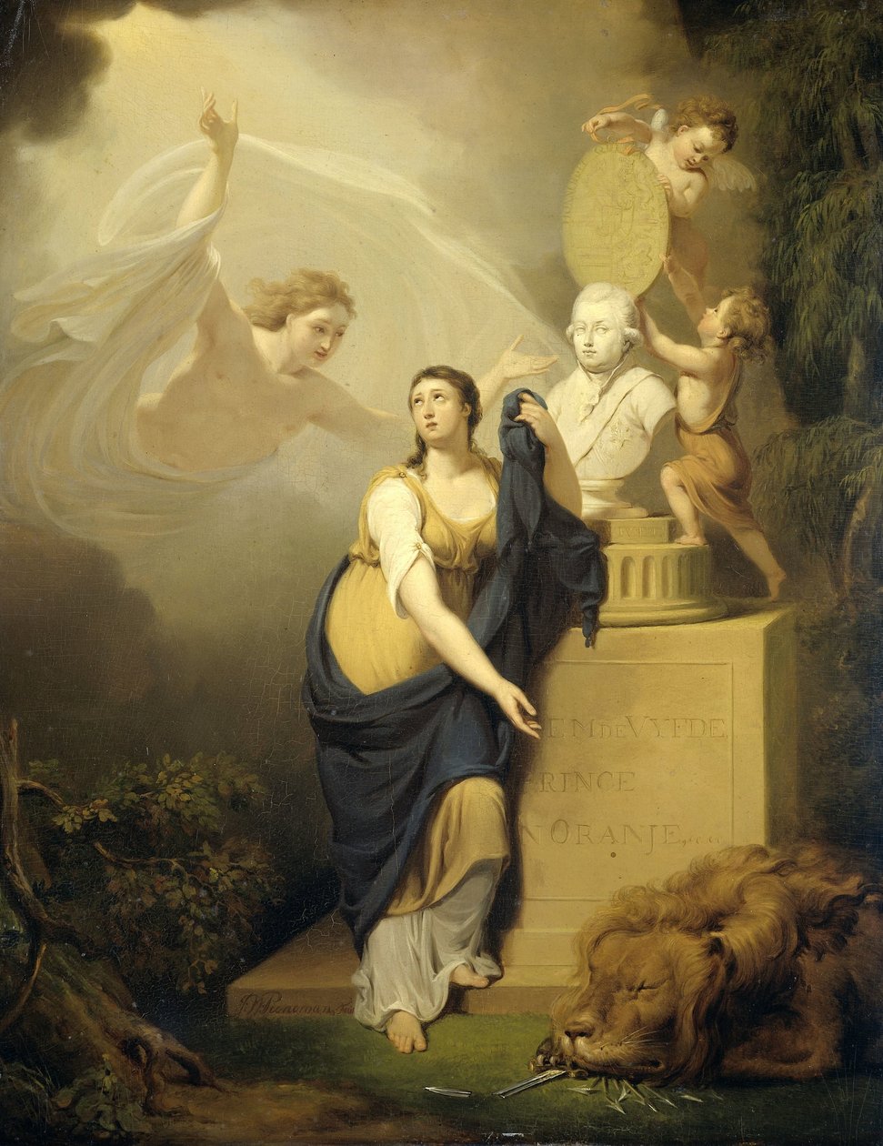 V. Vilmos, Orange hercege halálának allegóriája, 1806 alkotó: Jan Willem Pieneman
