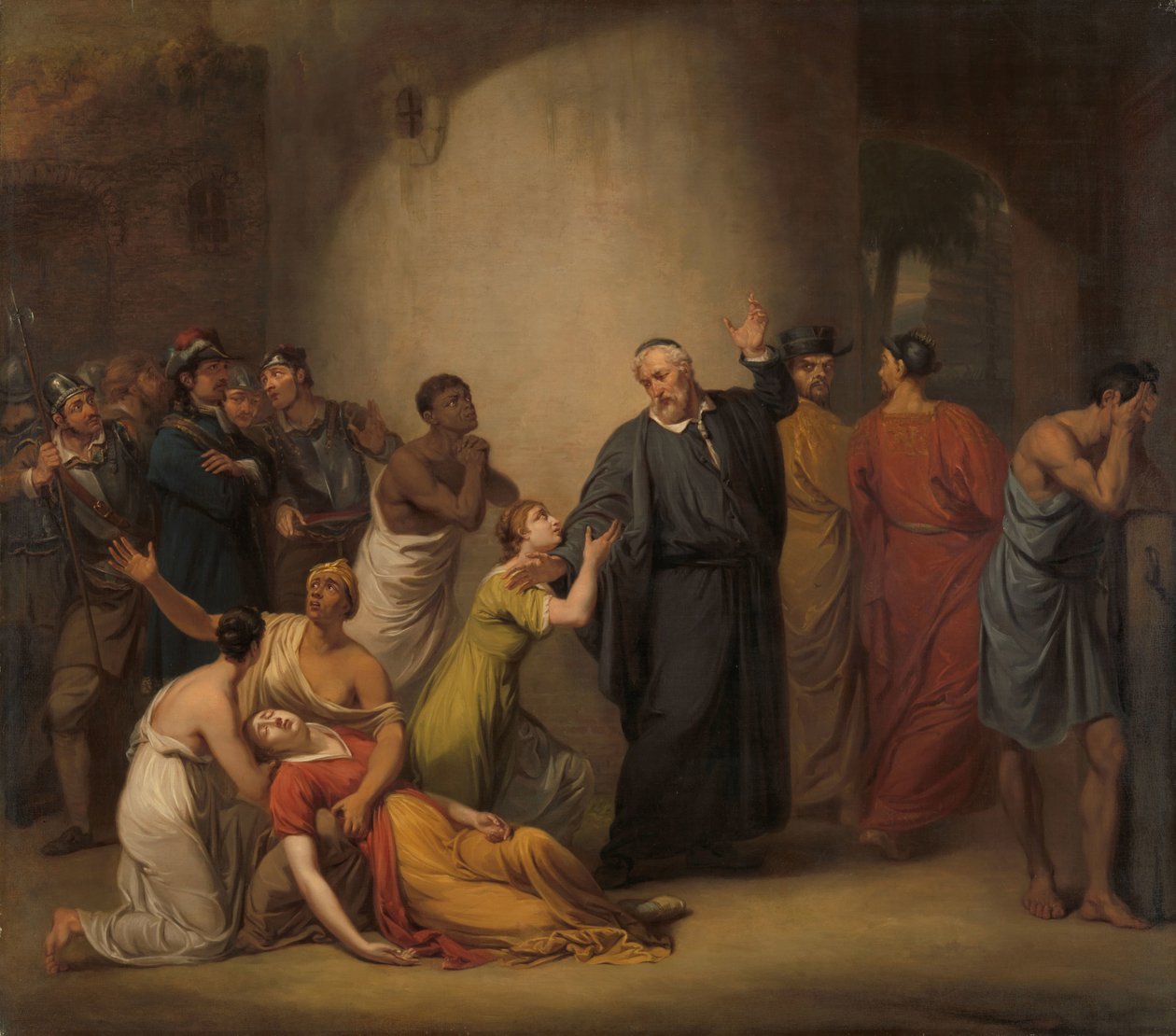 Hambroeck tiszteletes önkéntes feláldozása Tajvanon, 1662 alkotó: Jan Willem Pieneman