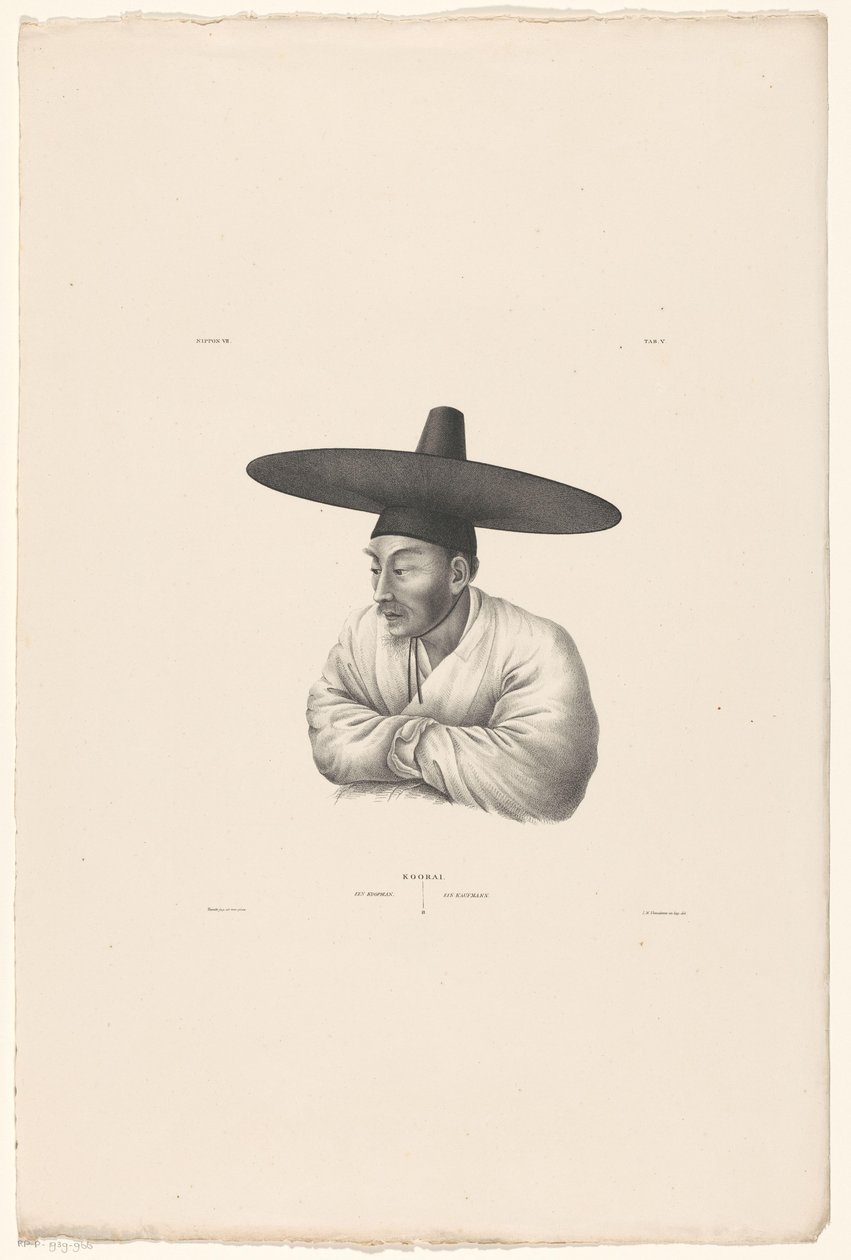 Egy koreai kereskedő portréja Koorai / Egy kereskedő / Ein Kaufmann (cím a tárgyon) alkotó: Jan Willem Vlaanderen