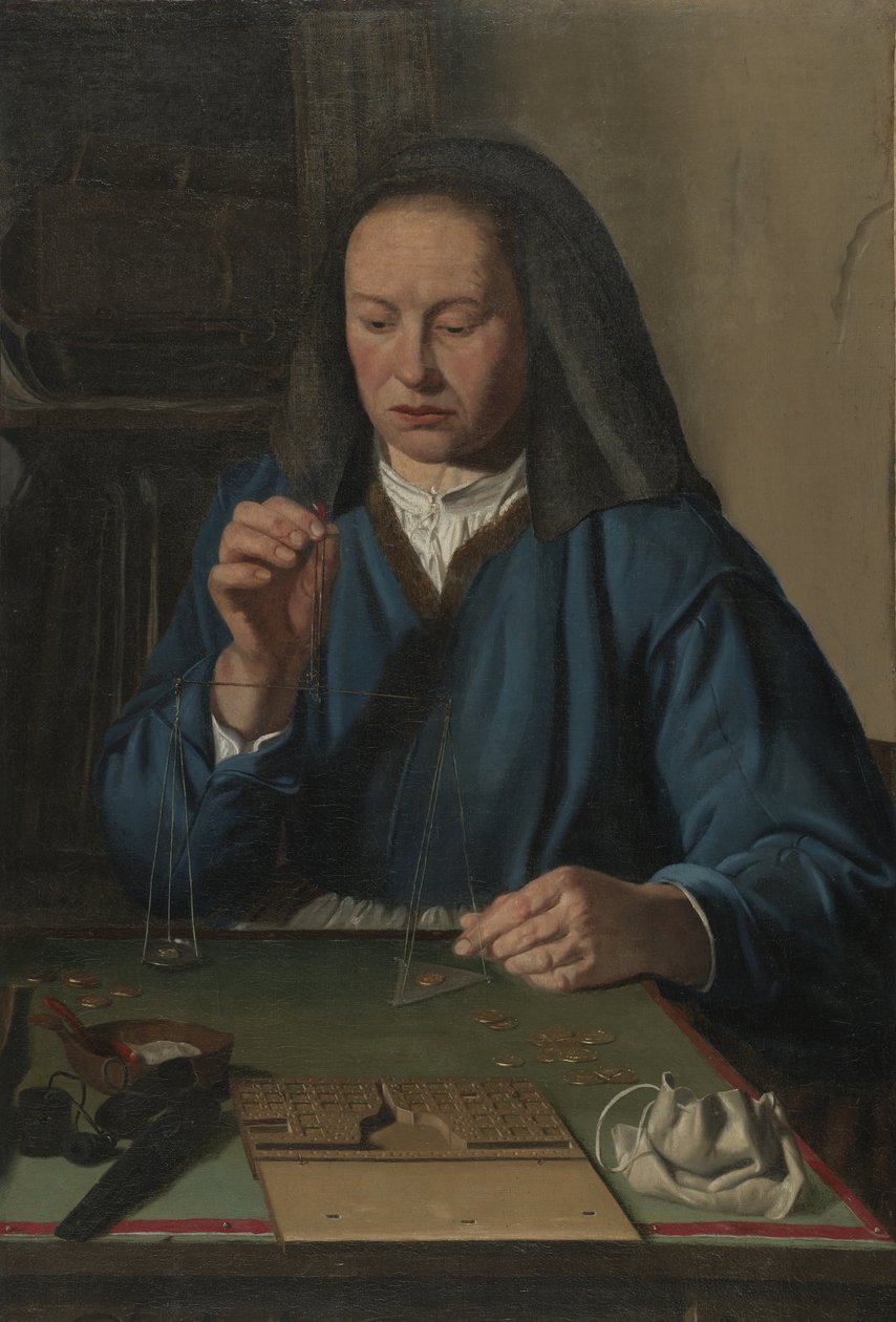 Arany súlyú nő, 1630 körül alkotó: Jan Woutersz.