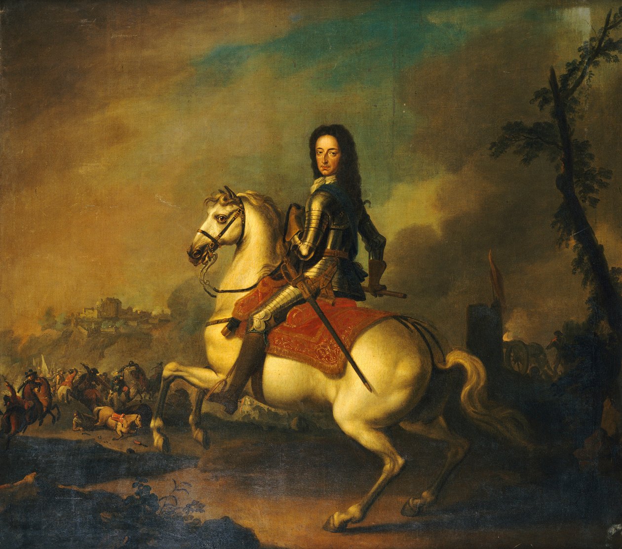 III. Vilmos király portréja a Boyne-i csatában 1690-ben alkotó: Jan Wyck