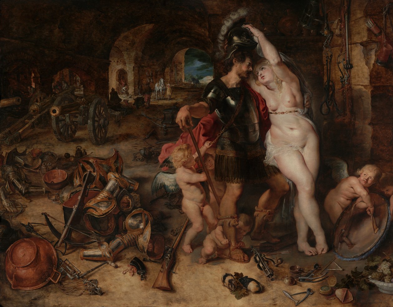 A háborúból való visszatérés: Vénusz által lefegyverzett Mars, 1610-2 alkotó: Jan and Rubens, P.P. Brueghel