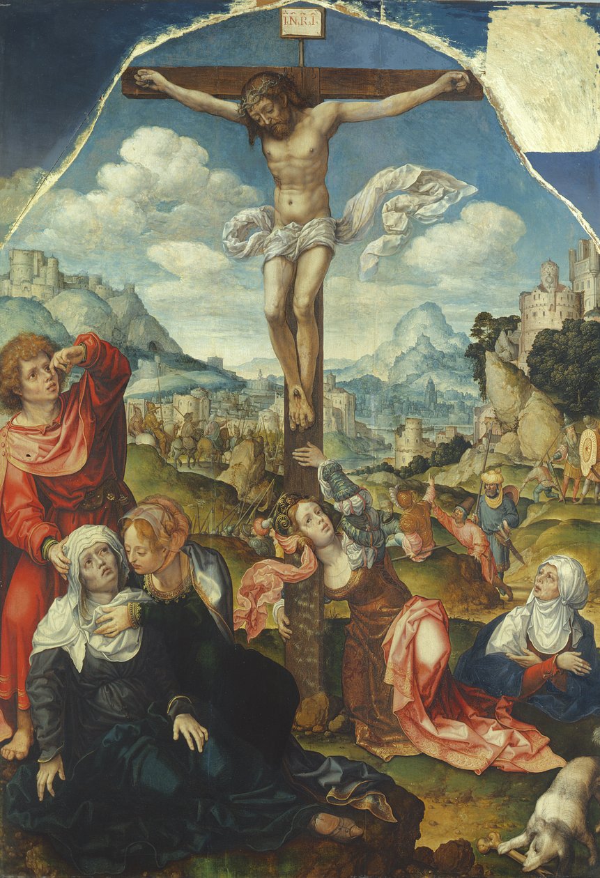 A keresztre feszítés alkotó: Jan Gossaert