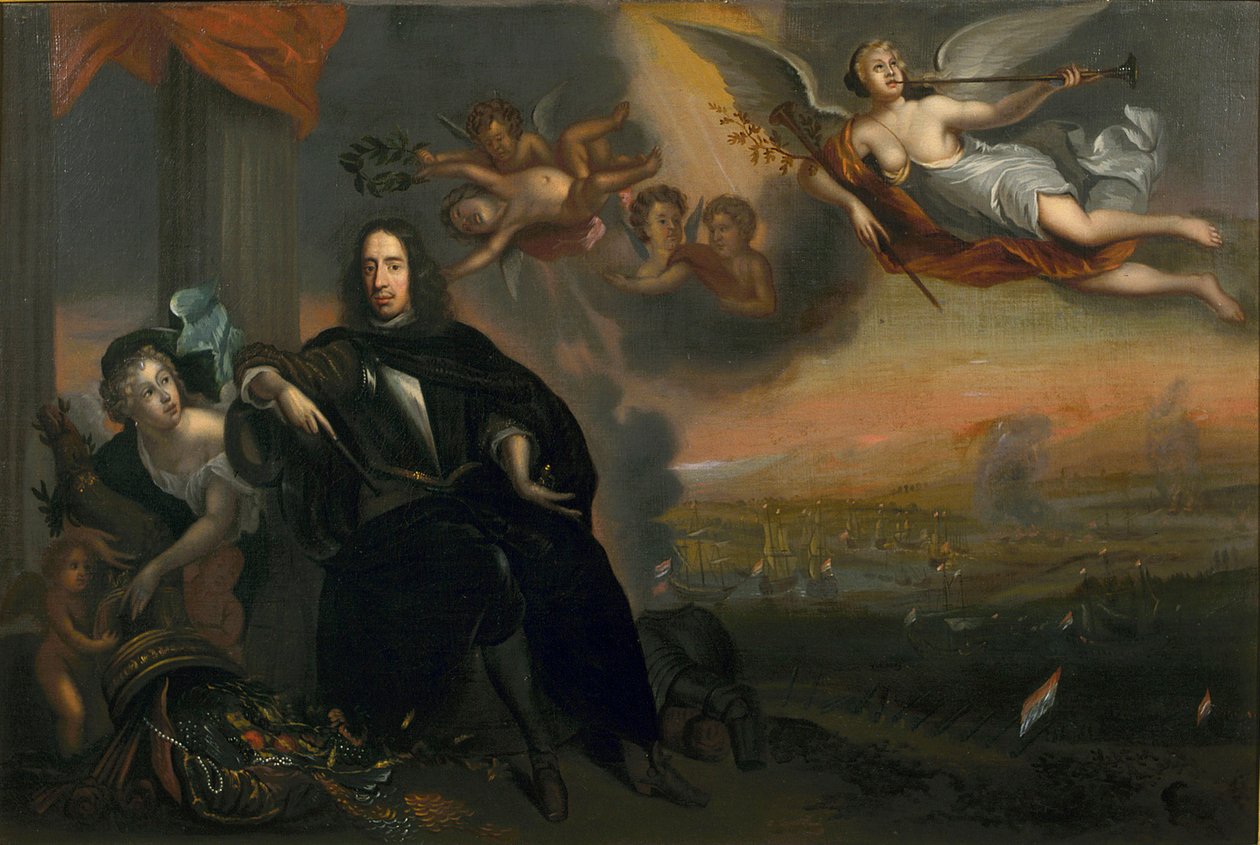 Cornelis de Witt (1623-1672) allegóriája, mint az 1667-es chathami győzelem felbujtója alkotó: Jan de Baen