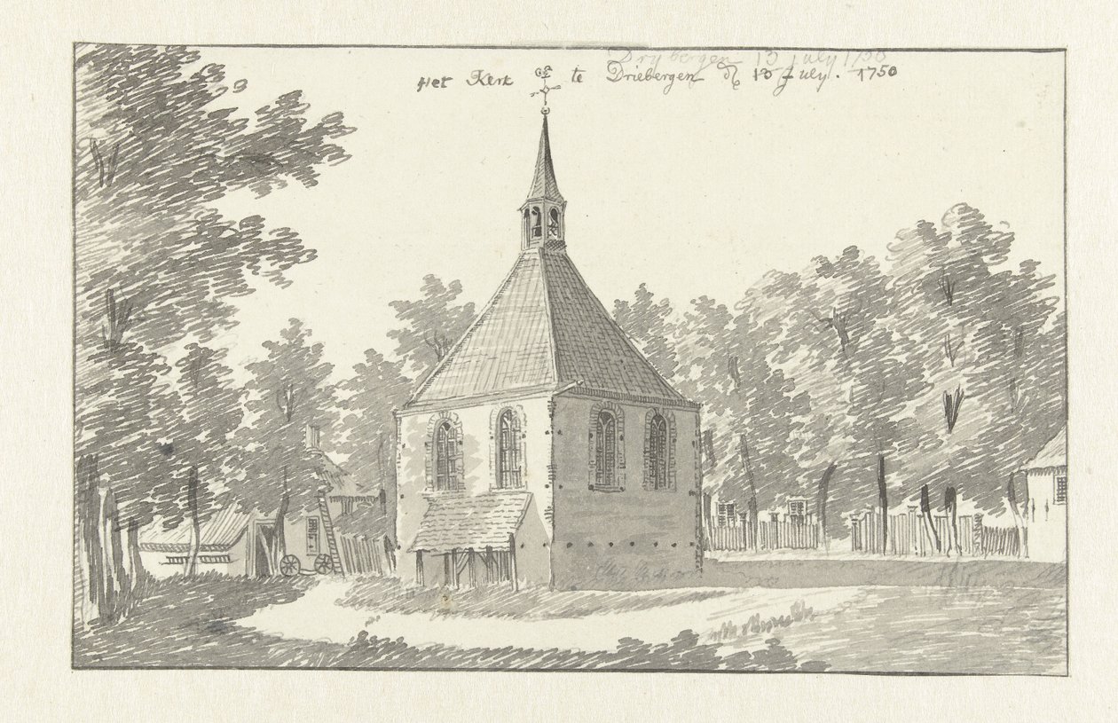 Kilátás a driebergeni templomra alkotó: Jan de Beijer