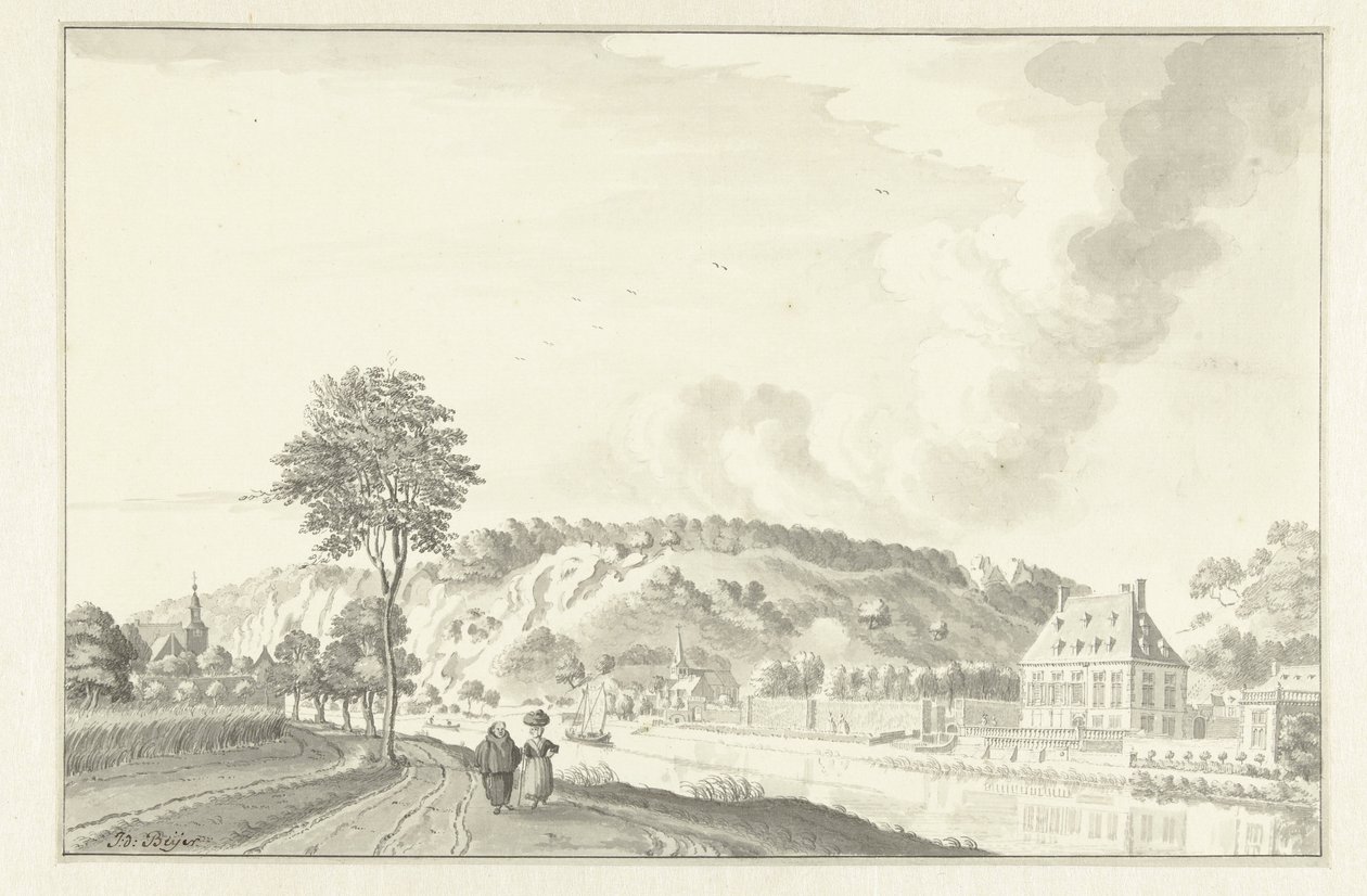 Daff kastély, a Meuse mentén, Namur felett alkotó: Jan de Beijer