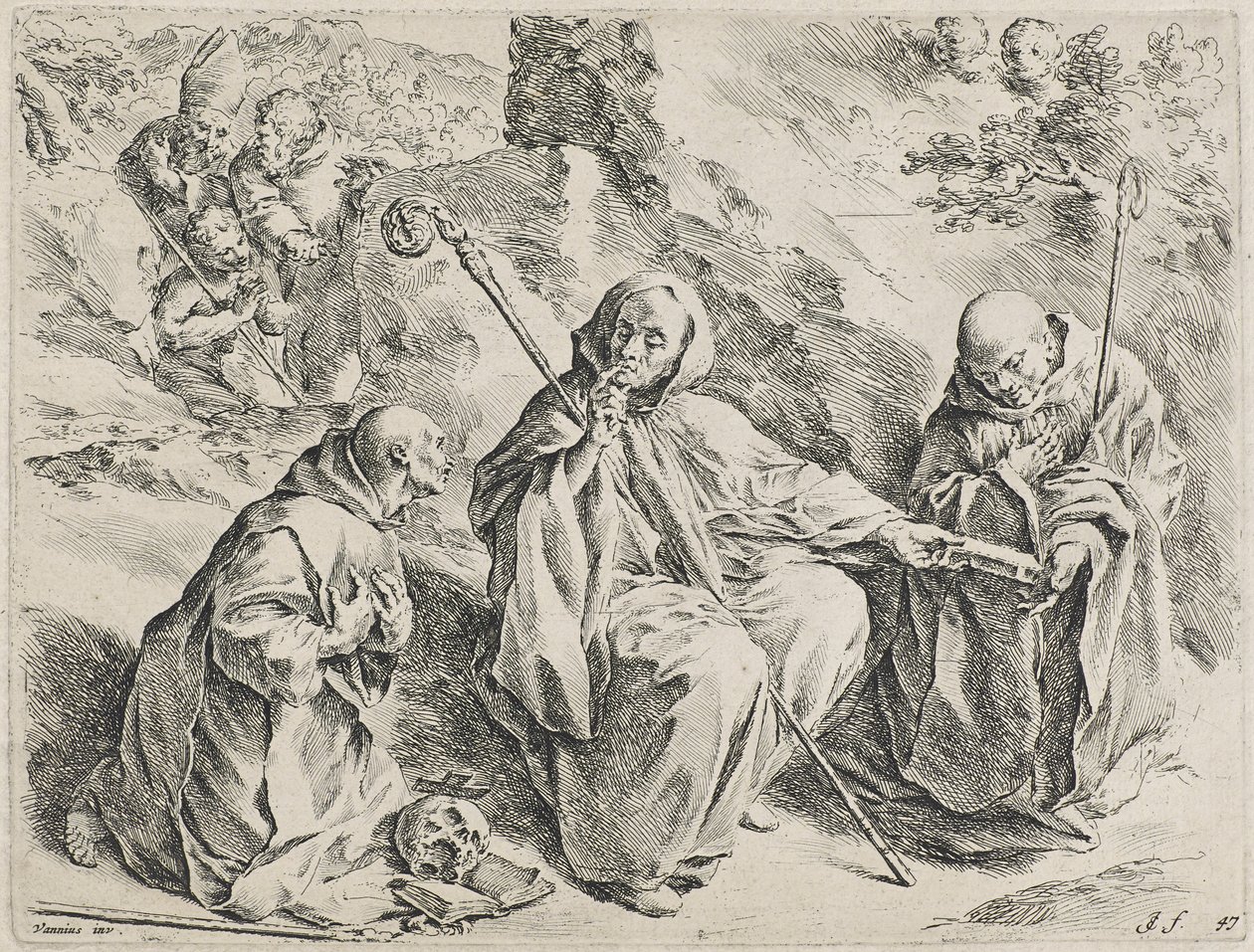 Szent Brúnó (rézkarc) alkotó: Jan de Bisschop