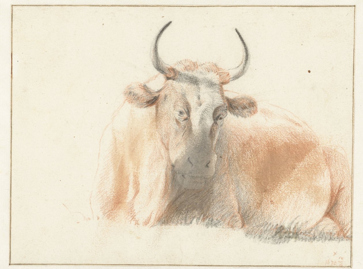 Fekvő tehén alkotó: Jan de Bray (possibly)