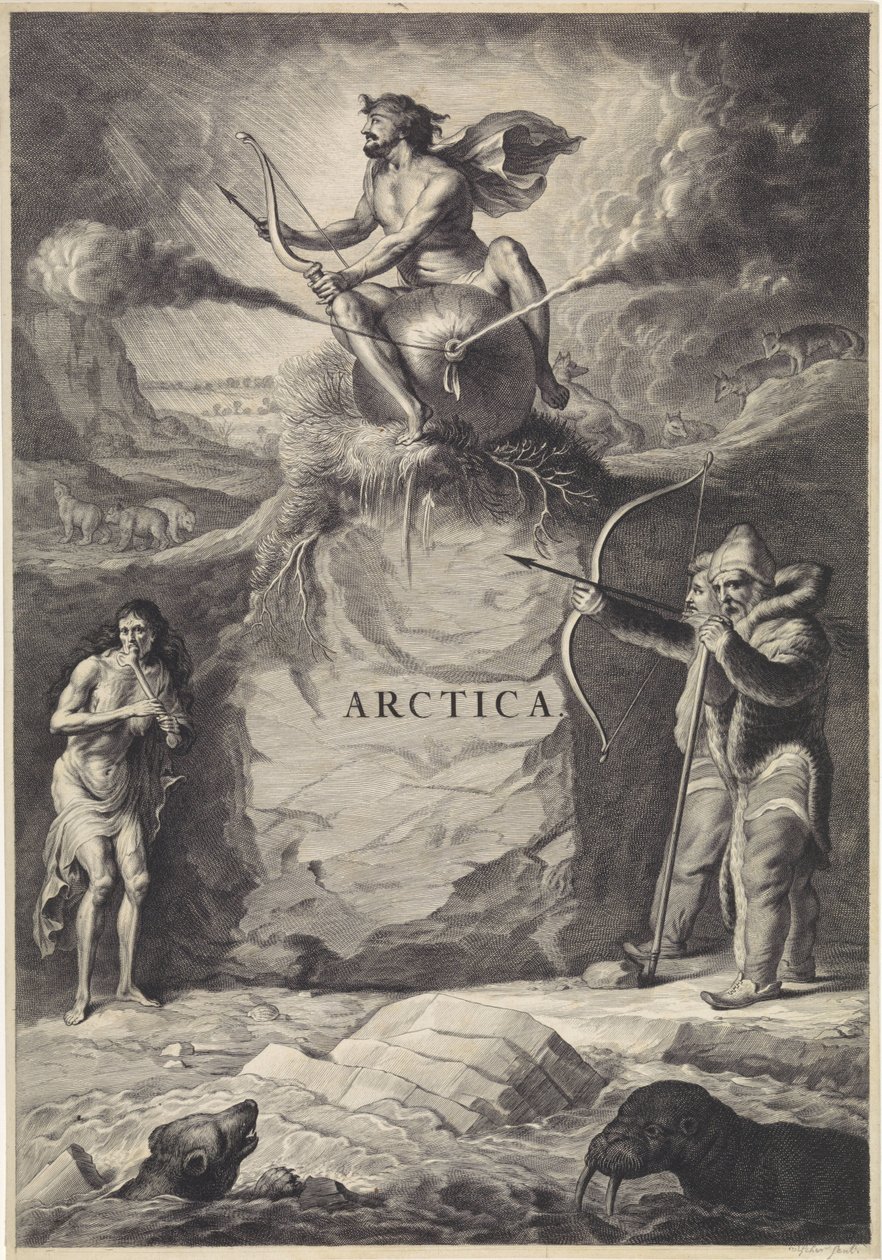 Sarkvidéki táj Arctica (cím az objektumon) alkotó: Jan de Visscher (rejected attribution)