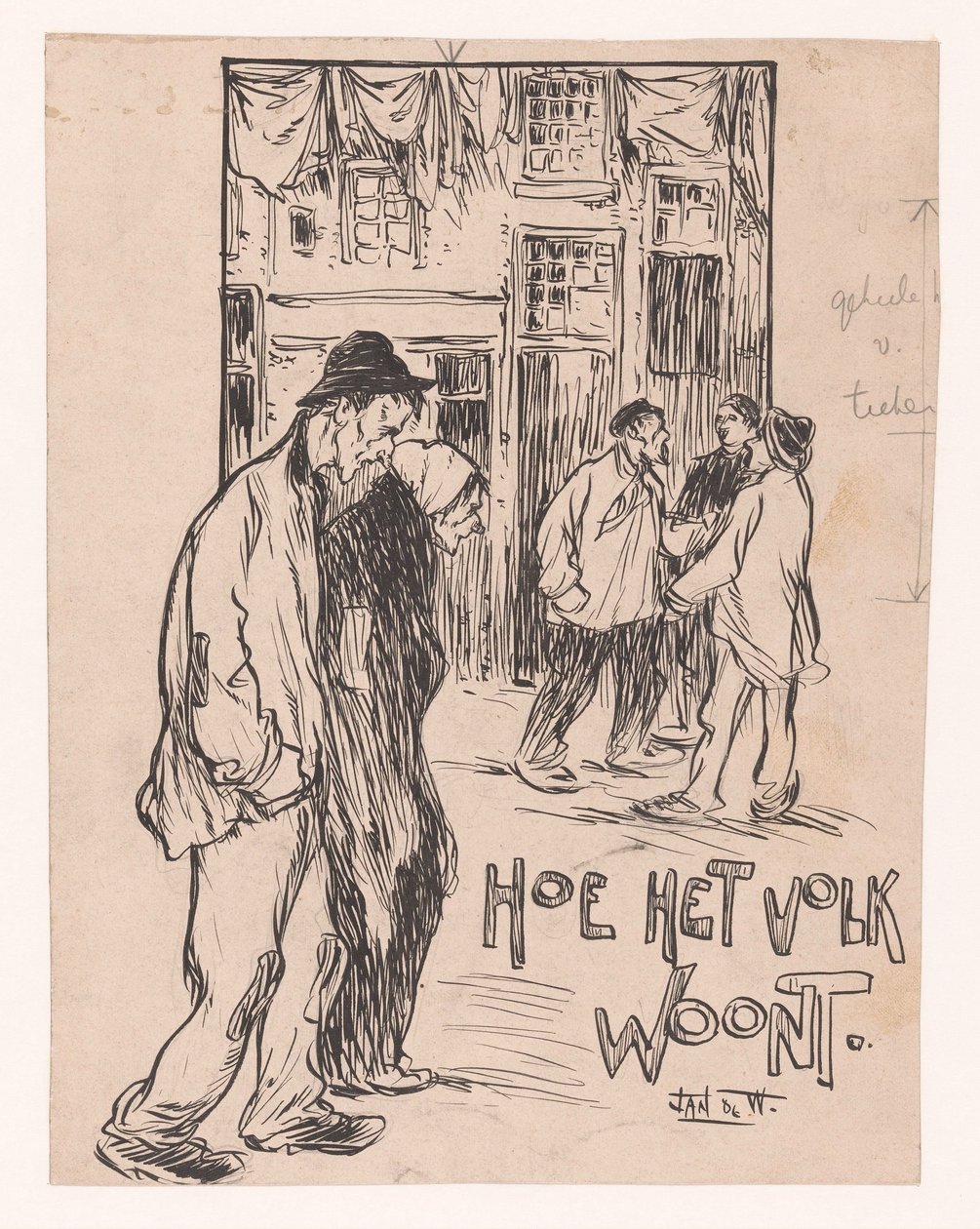 Hogyan élnek az emberek (cím a tárgyon) alkotó: Jan de Waardt (signed by artist)