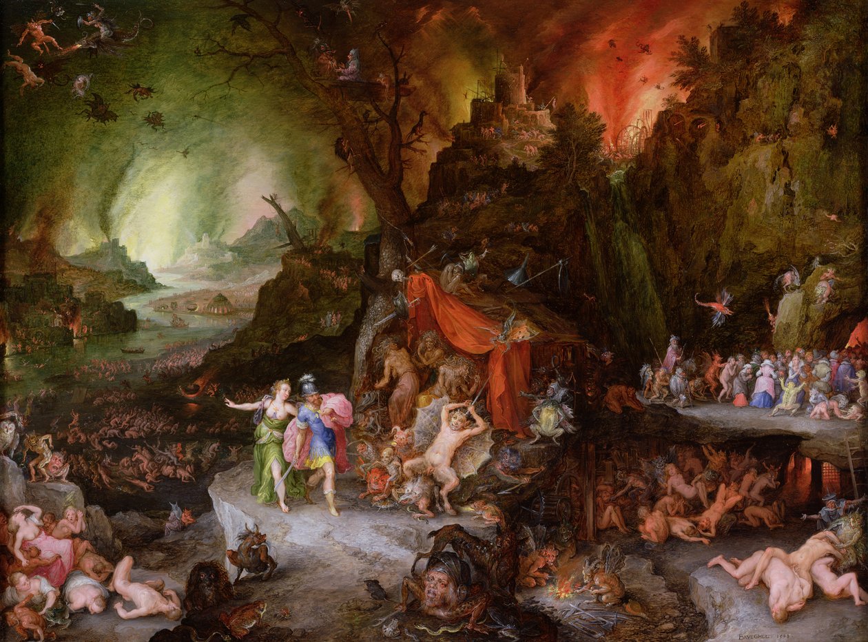 Aeneas és a Szibilla az alvilágban alkotó: Jan the Elder Brueghel