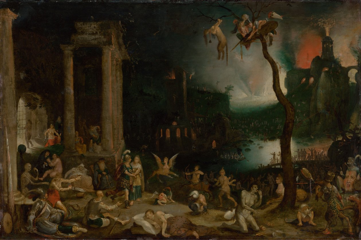 Aeneas és a Szibilla az alvilágban, 1604 körül. alkotó: Jan the Elder Brueghel