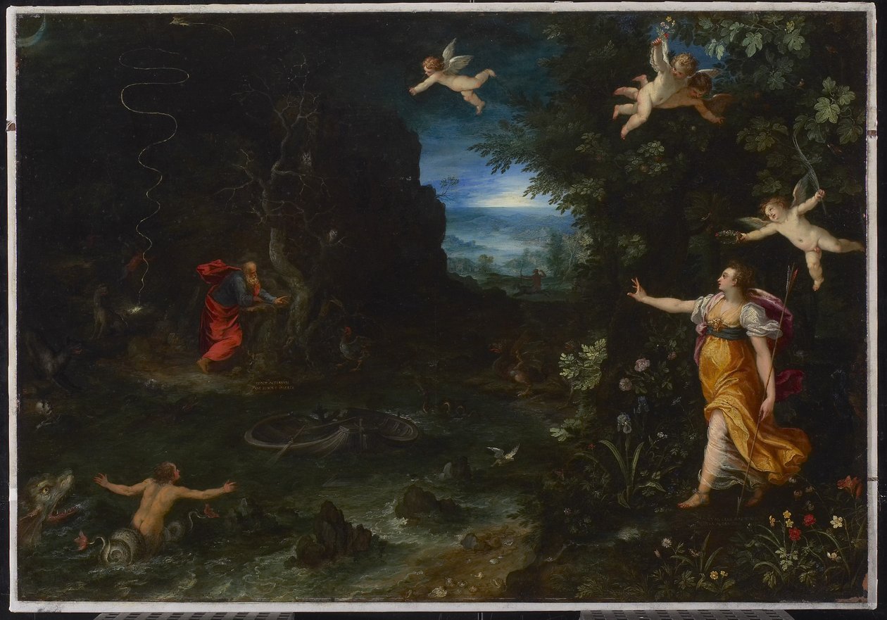 Az élet allegóriája, vagy Rafael álma, 1595 (olaj, réz) alkotó: Jan the Elder Brueghel