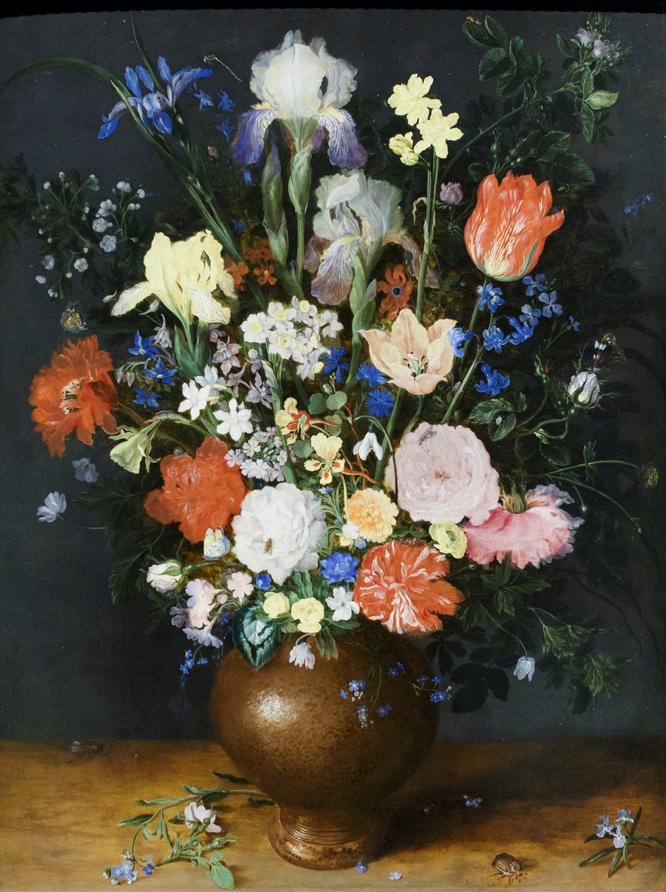 Csokor agyagvázában, 1609 körül (olaj, fa) alkotó: Jan the Elder Brueghel