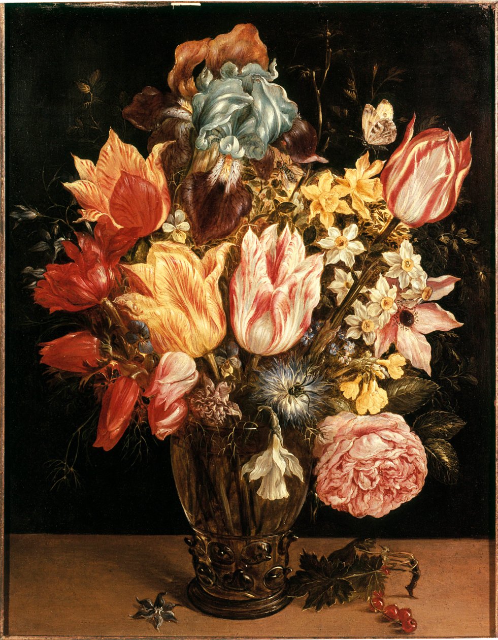 Tulipáncsokor Jan Brueghel (vagy Bruegel vagy Brueghel vagy Brueghel) festménye, az előbbi néven Bruegel de Velours (1568-1625). 17. század. Magángyűjtemény alkotó: Jan the Elder Brueghel