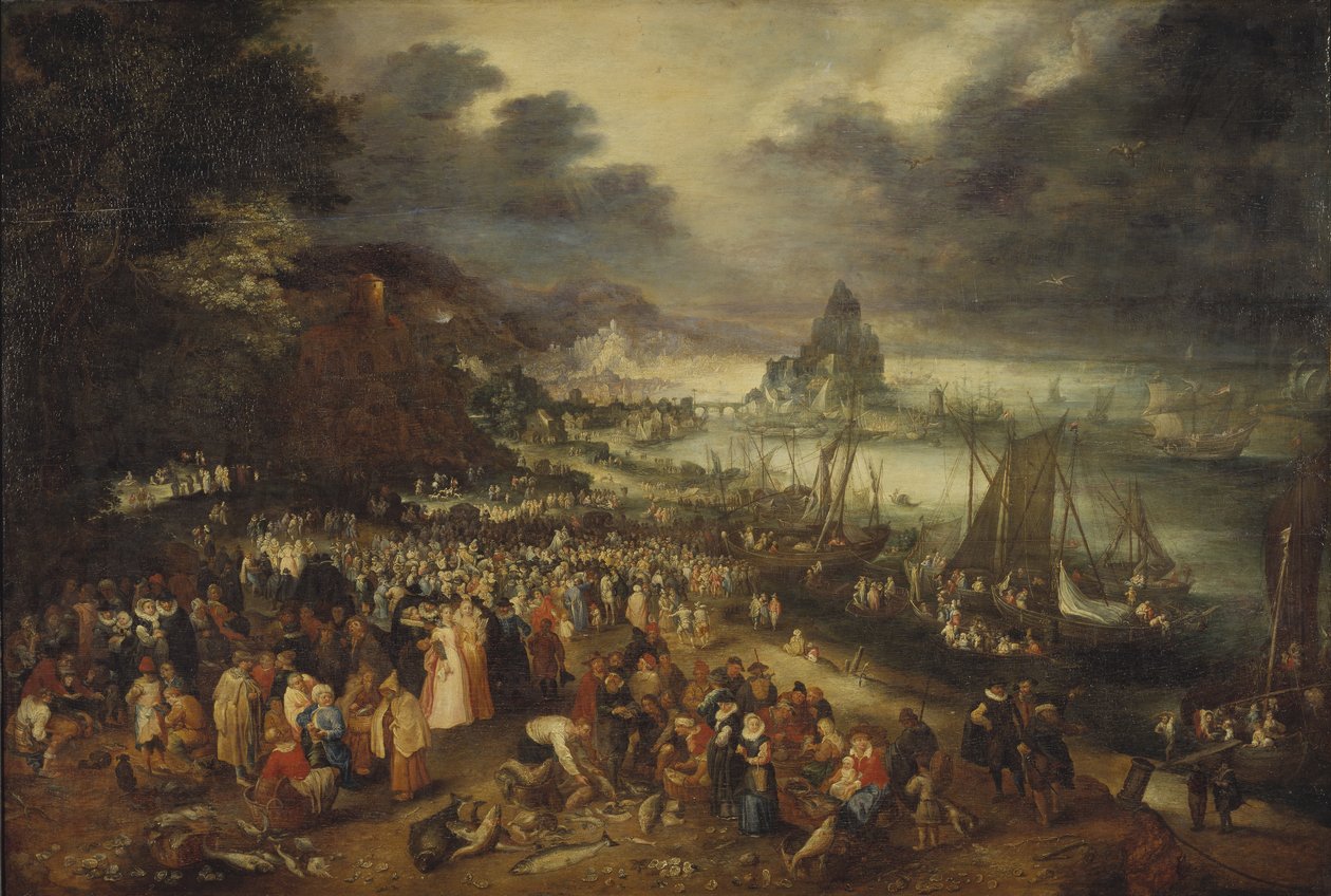 Krisztus prédikál a csónakból, 1606 alkotó: Jan the Elder Brueghel
