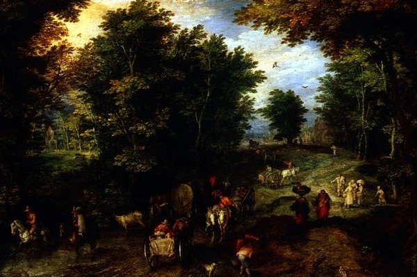 Tájkép Forddal alkotó: Jan the Elder Brueghel
