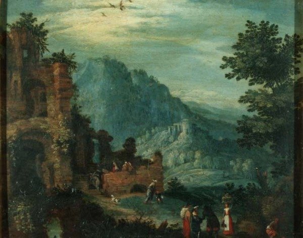 Táj klasszikus romokkal alkotó: Jan the Elder Brueghel