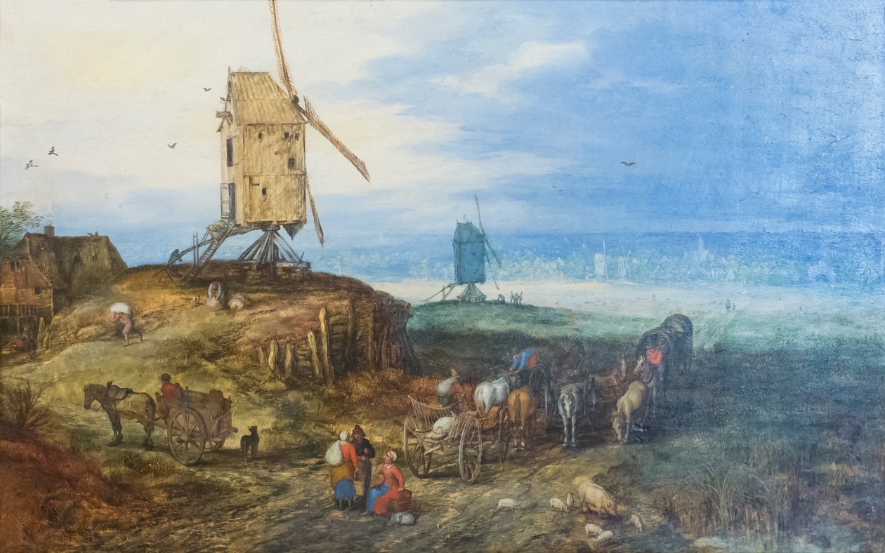 Táj szélmalmokkal alkotó: Jan the Elder Brueghel