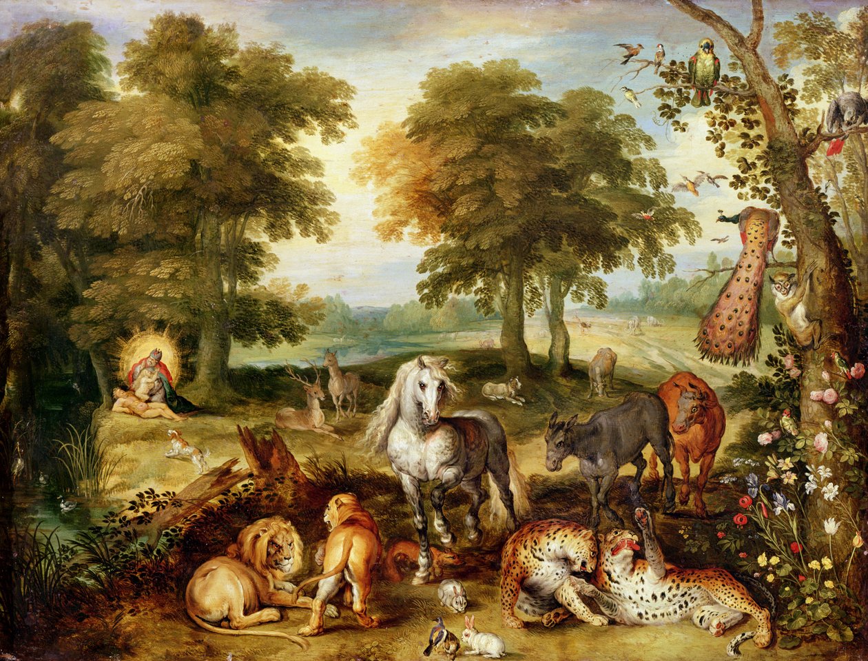 Földi paradicsom (olaj a rézön) alkotó: Jan the Elder Brueghel
