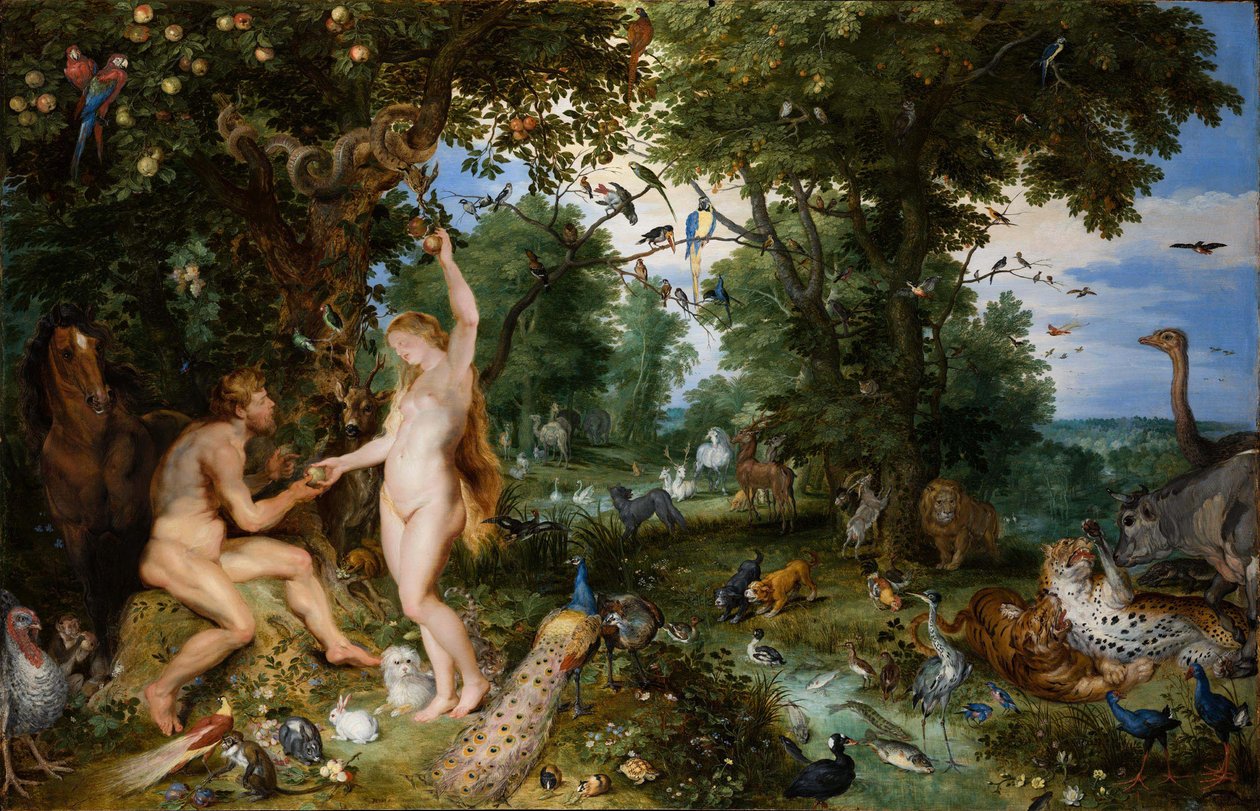 Az édenkert az ember bukásával, c. 1615. alkotó: Jan the Elder Brueghel