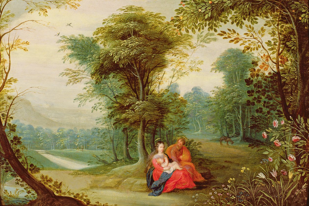 A többiek az egyiptomi repülésen alkotó: Jan the Elder Brueghel