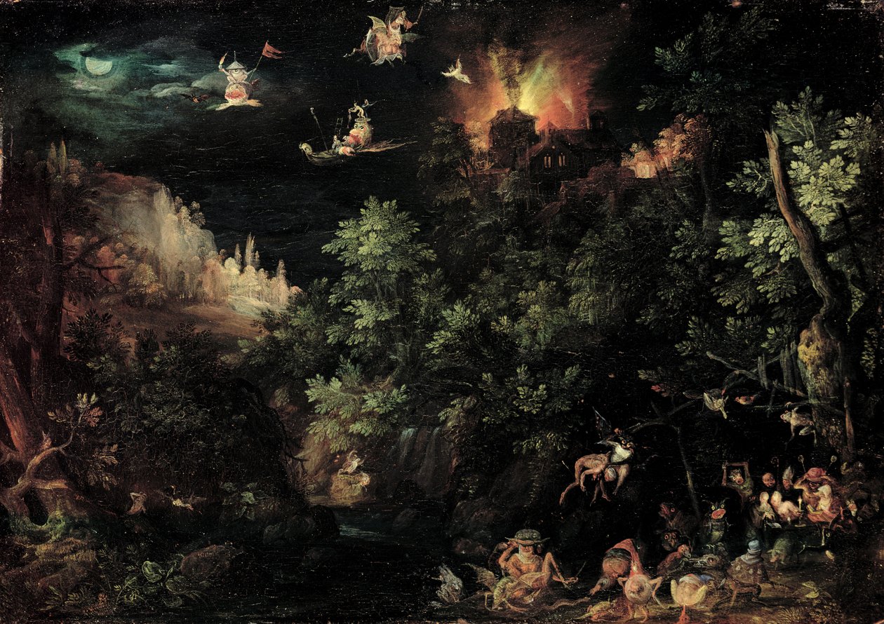 Szent Antal megkísértése, 1595 (olaj, réz) alkotó: Jan the Elder Brueghel
