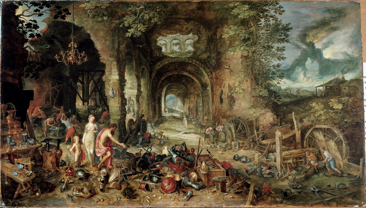 A négy elem: tűz allegóriája (olaj a panelen alkotó: Jan the Elder Brueghel