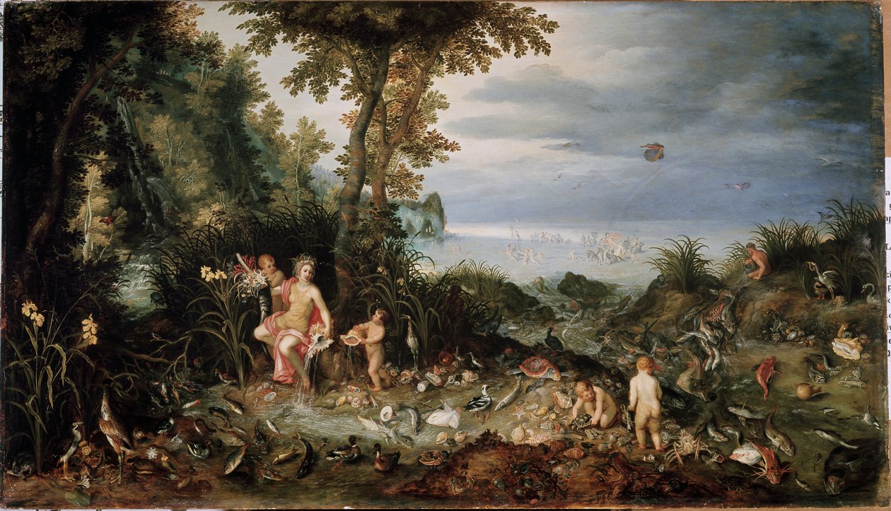 A négy elem: víz allegóriája (olaj a panelen alkotó: Jan the Elder Brueghel