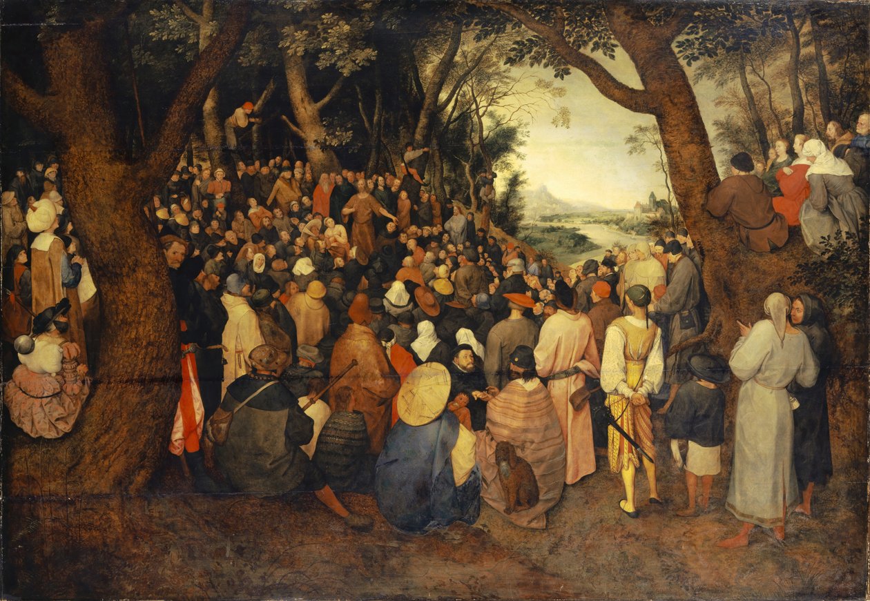 Keresztelő Szent János prédikációja, 1598 körül alkotó: Jan the Elder Brueghel