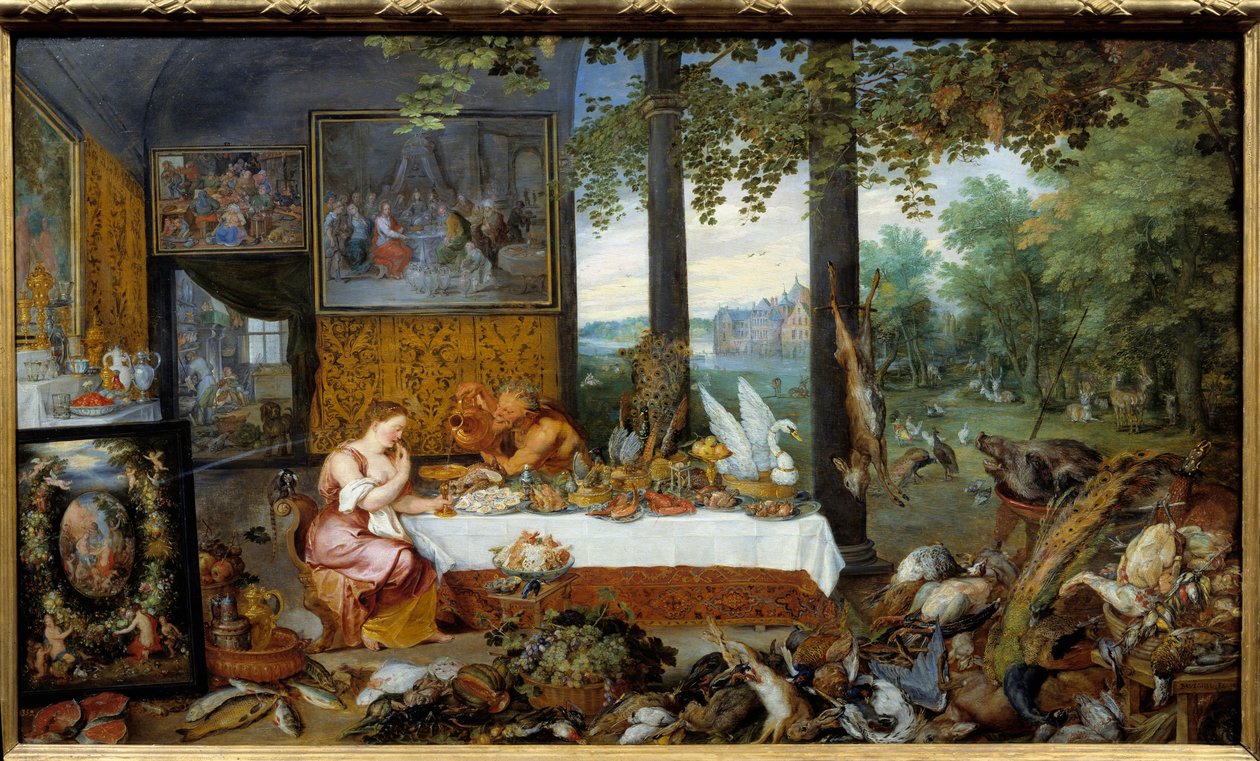 Az íz. Az öt érzék allegóriája Jan I. Brueghel Dit De Velours festménye (1568-1625) Ec. Nagyzolás alkotó: Jan the Elder Brueghel