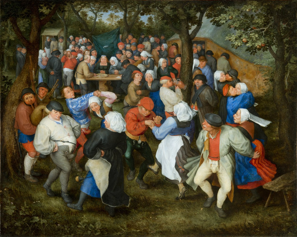 Esküvői tánc, 1600 körül (olaj, réz) alkotó: Jan the Elder Brueghel