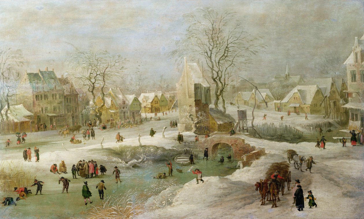 Téli jelenet Hollandiában alkotó: Jan the Elder Brueghel