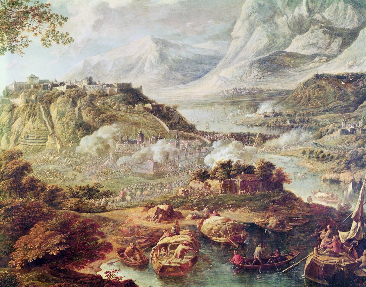 Erőd elleni támadás (olaj, vászon) alkotó: Jan the Elder Griffier