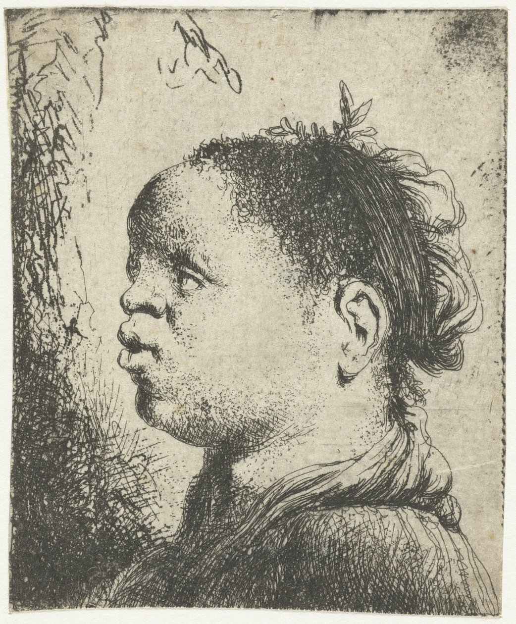 Fekete nő, 1650 körül (rézkarc) alkotó: Jan the Elder Lievens