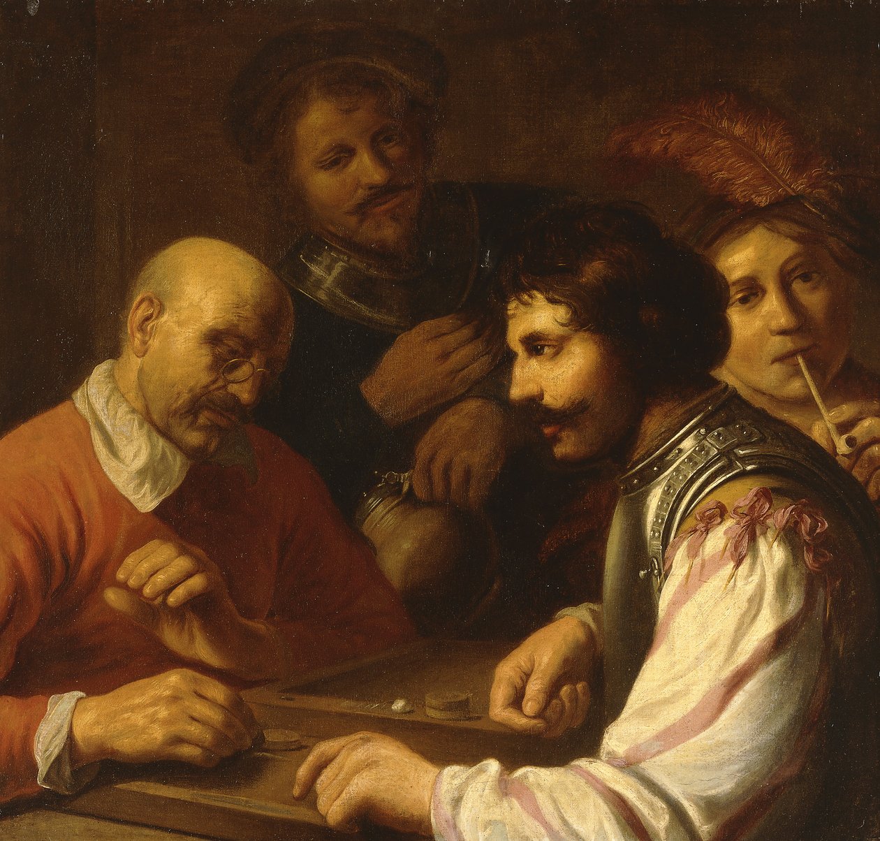 Tric-Trac játékosok egy fogadóban, 1623-5 alkotó: Jan the Elder Lievens