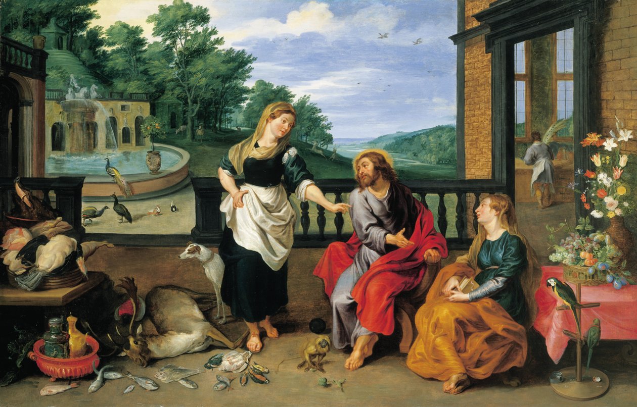 Krisztus Márta és Mária házában alkotó: Jan Brueghel the Younger
