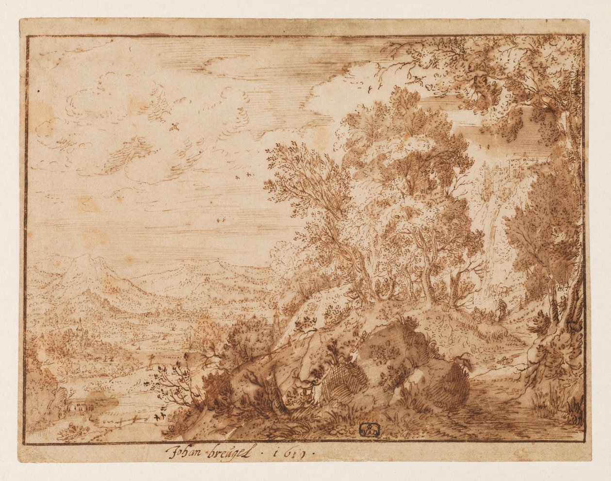 Hegyvidéki táj, 1619 alkotó: Jan Brueghel the Younger
