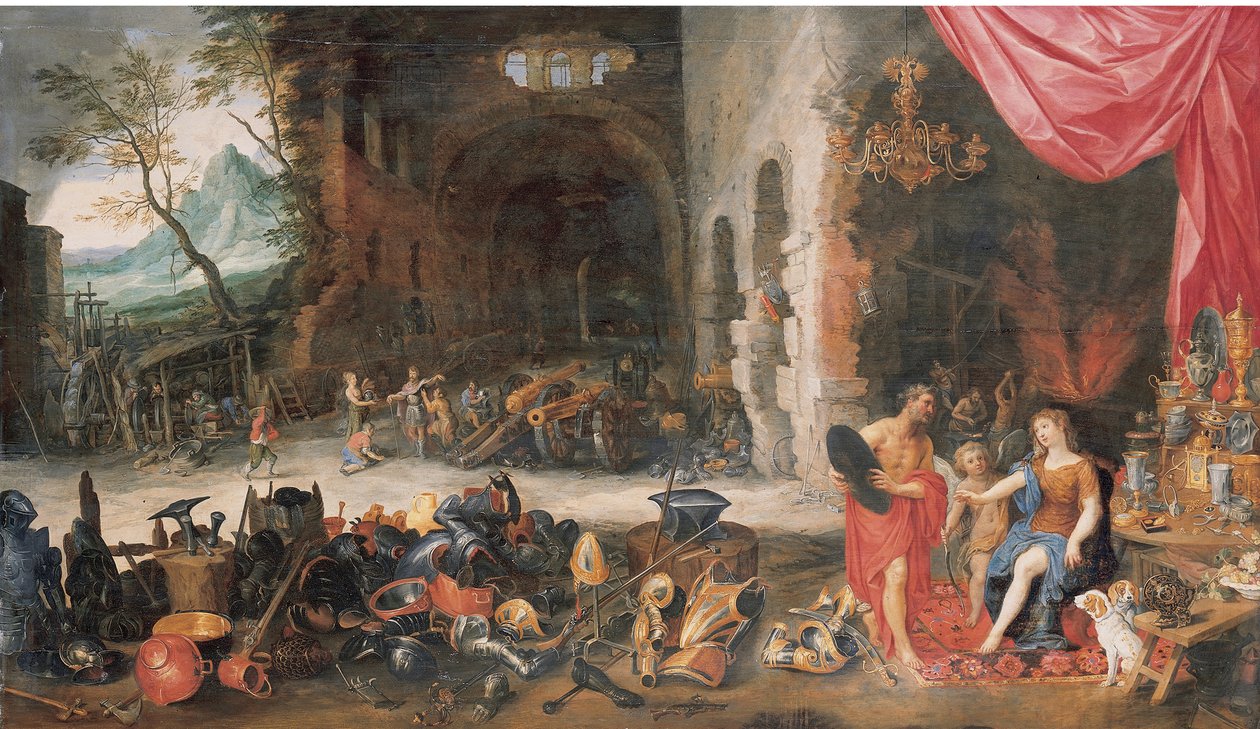 Vénusz a Vulkán kovácsművében alkotó: Jan Brueghel the Younger