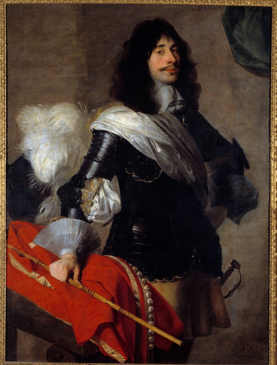 Pierre Corneille lágyékfiának portréja egyenruhában, mint a lovaslágerek kapitánya (Chevau legers, 1667 körül Jean de Reyn (1610-1678) festménye, 17. századi Versailles, Lambinet múzeum alkotó: Jan van Ryn