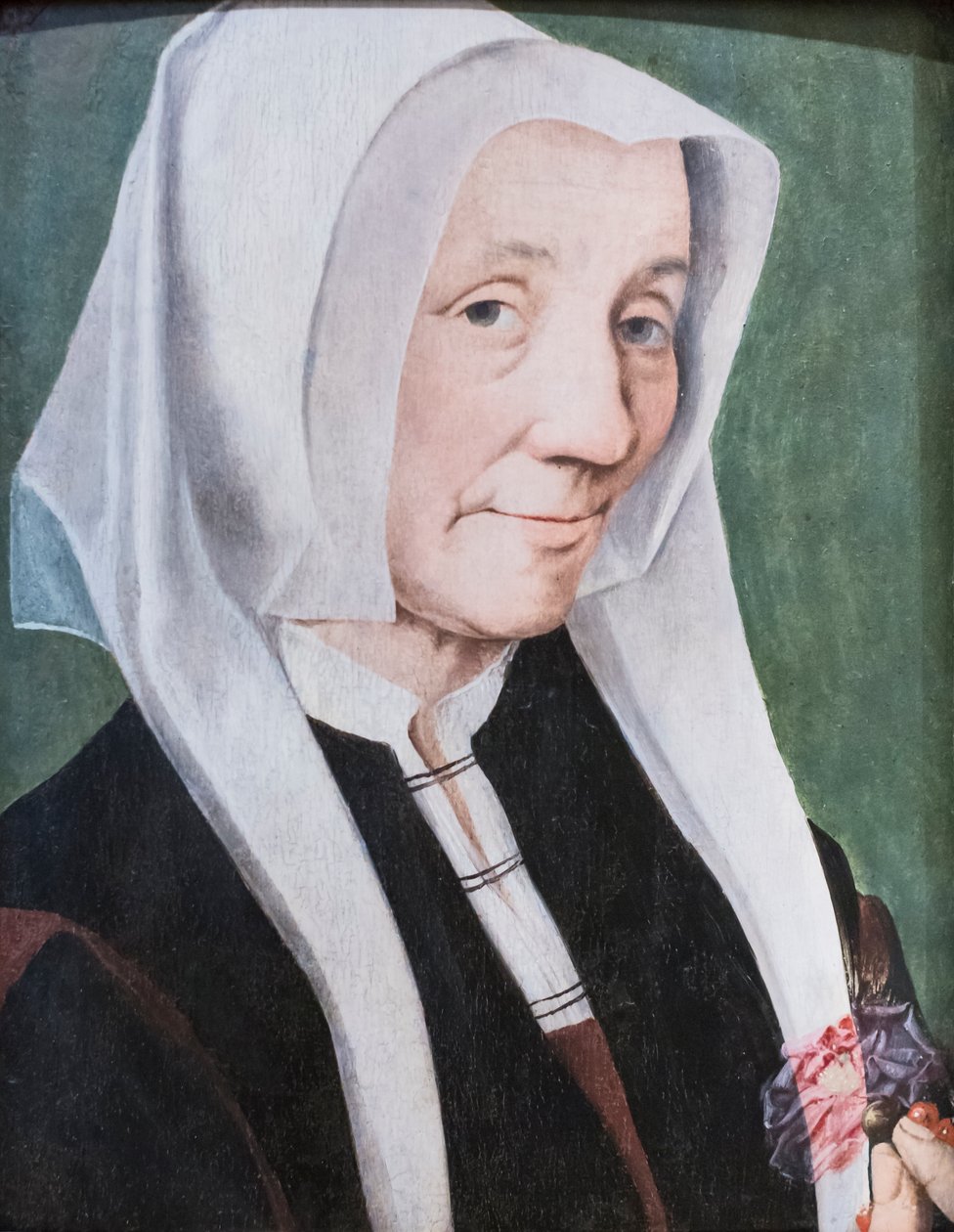 Luther feleségeként ismert idős nő portréja alkotó: Jan van (studio of) Scorel