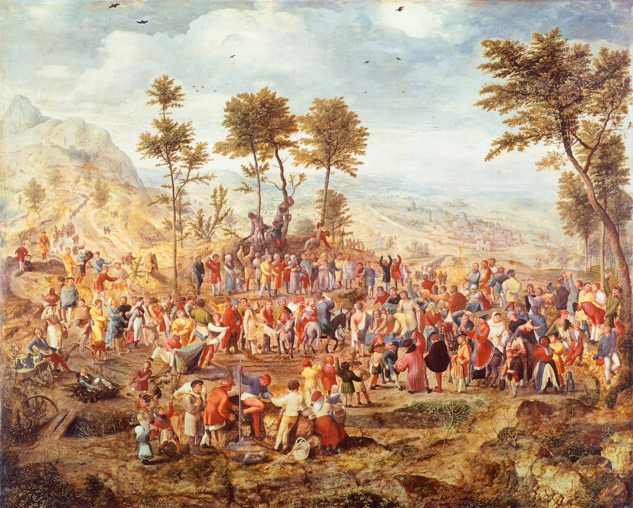 Jan van Amstel Krisztus belép Jeruzsálembe (kb. 1500-1542), vegyes technika, fa, 1540 körül alkotó: Jan van Amstel