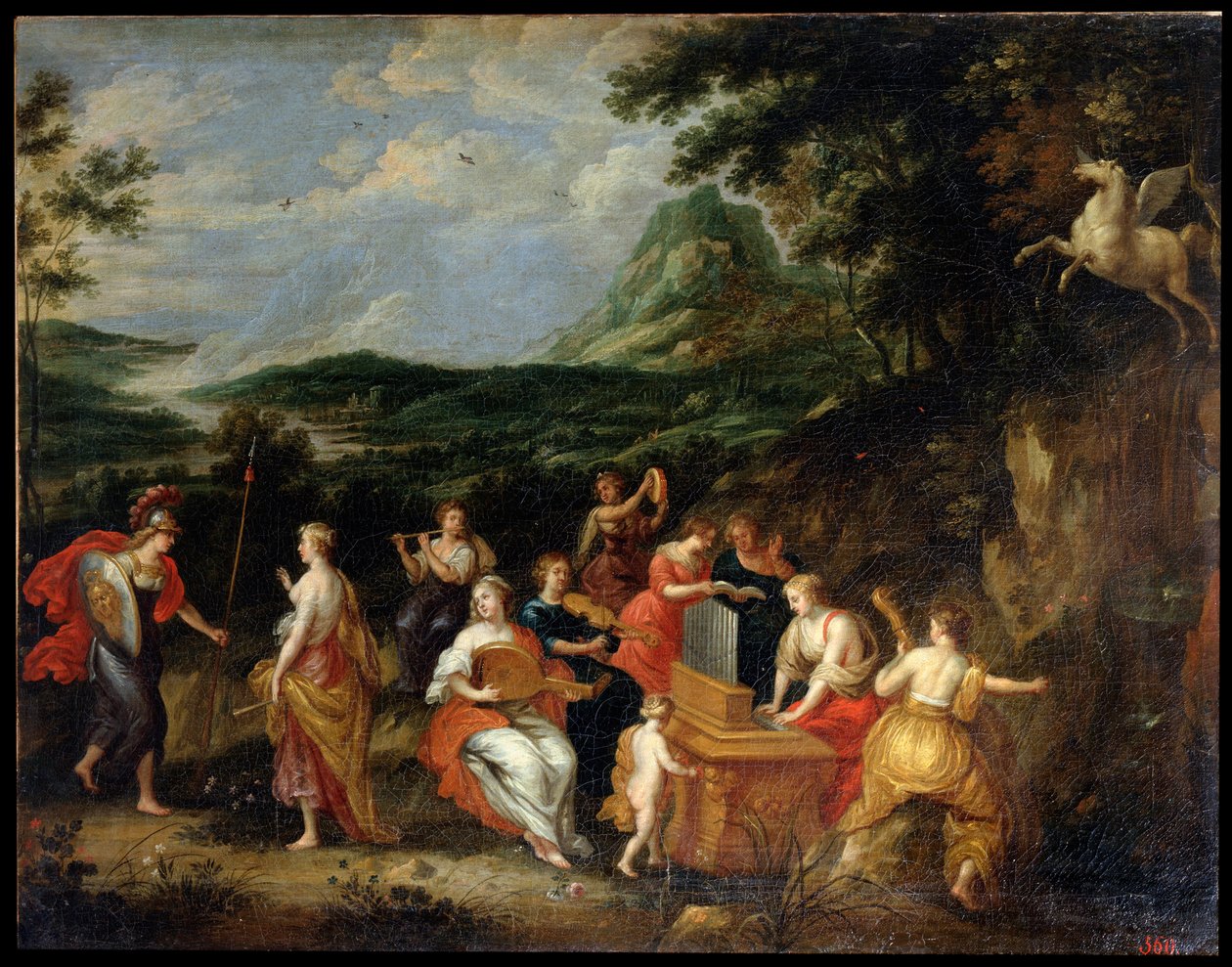 „Pallas Athéné és múzsák”, 1630-as évek. alkotó: Jan van Balen