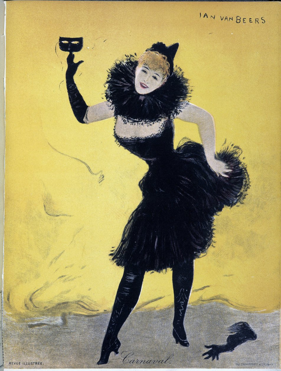 Carnival, a „” Revenue illustrée” borítója, Jan Van Beers, sd. 19. század alkotó: Jan van Beers