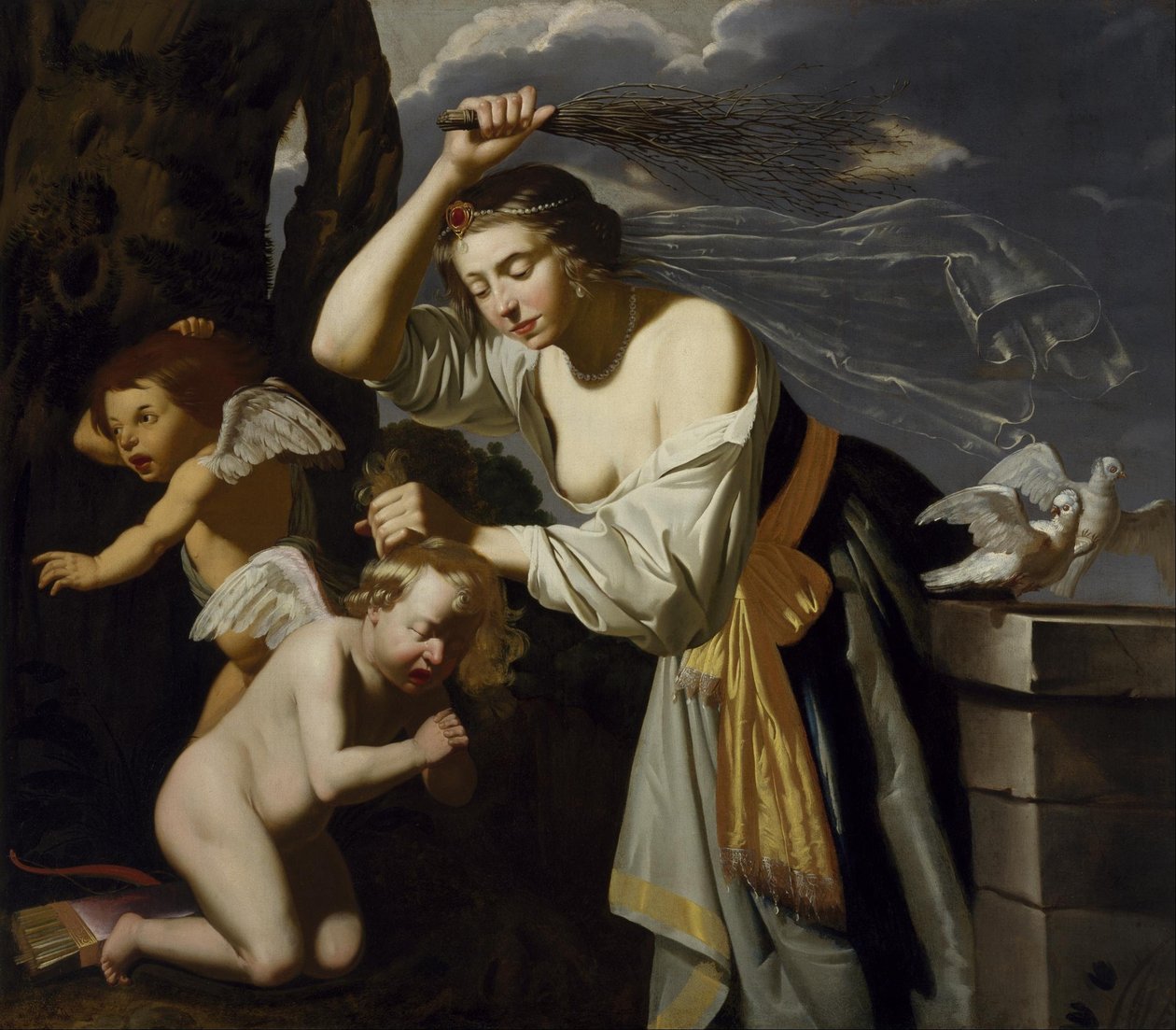 Vénusz fenyítő Ámor alkotó: Jan van Bijlert