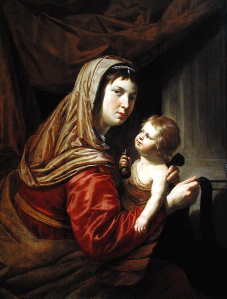 Madonna és gyermek (olaj a panelen) alkotó: Jan van Bijlert or Bylert