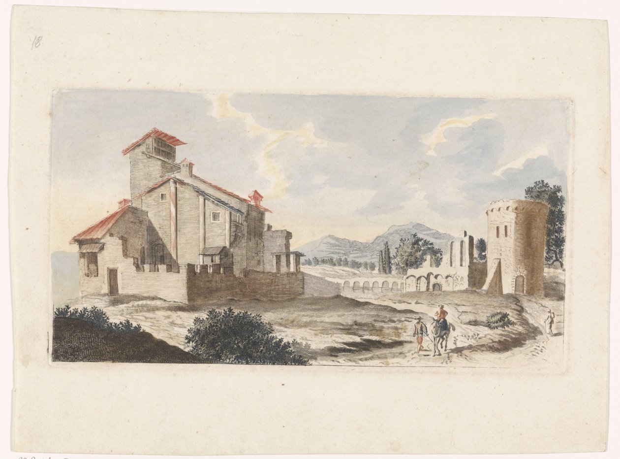 Olasz táj egy öszvéren ülő férfival alkotó: Jan van Call (I) (attributed to)