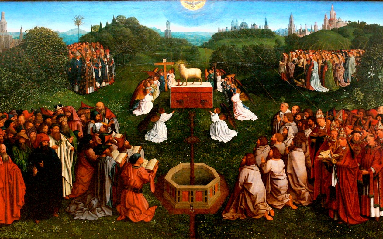 A Bárány imádása a genti oltárképről alkotó: Jan van Eyck